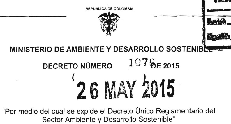 decreto reglamentario ambiental 2015